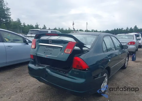 2001 Honda Civic Ex из США, поврежденный, VIN 2HGES267X1H515389
